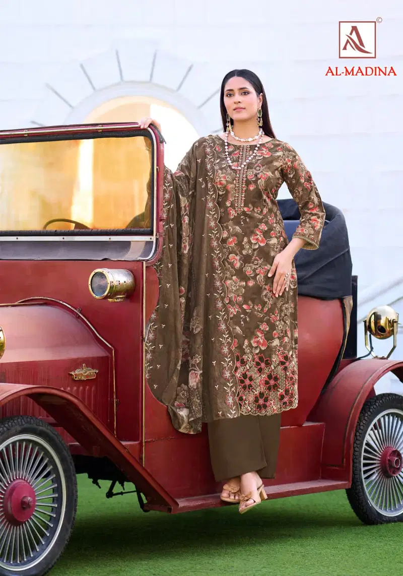 Alok Al Madina Vol 2 Cambric Cotton Foil Printed Dress Material Wholesale