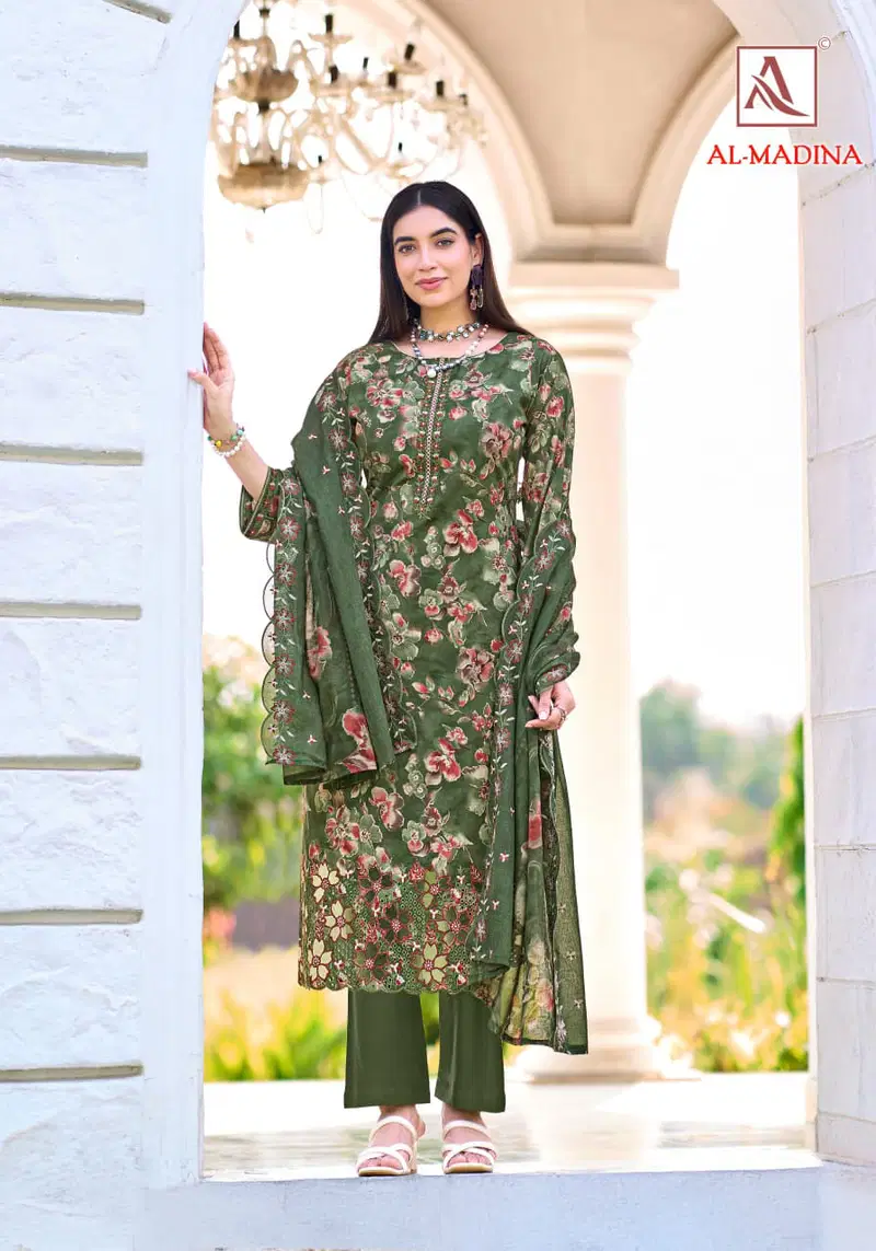 Alok Al Madina Vol 2 Cambric Cotton Foil Printed Dress Material Wholesale