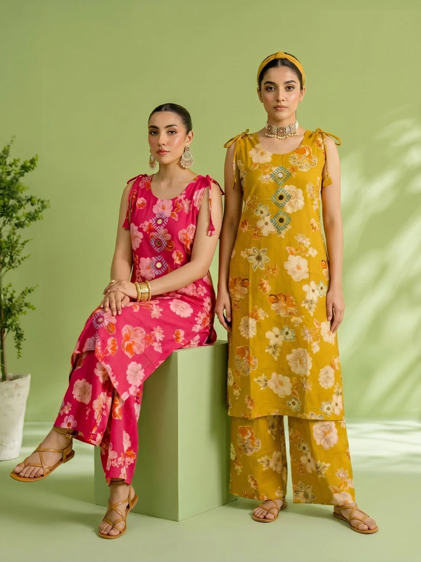 Beautiful Naisha K 959 Vertican Discharge Printed Kurti With Bottom Wholesale 2026