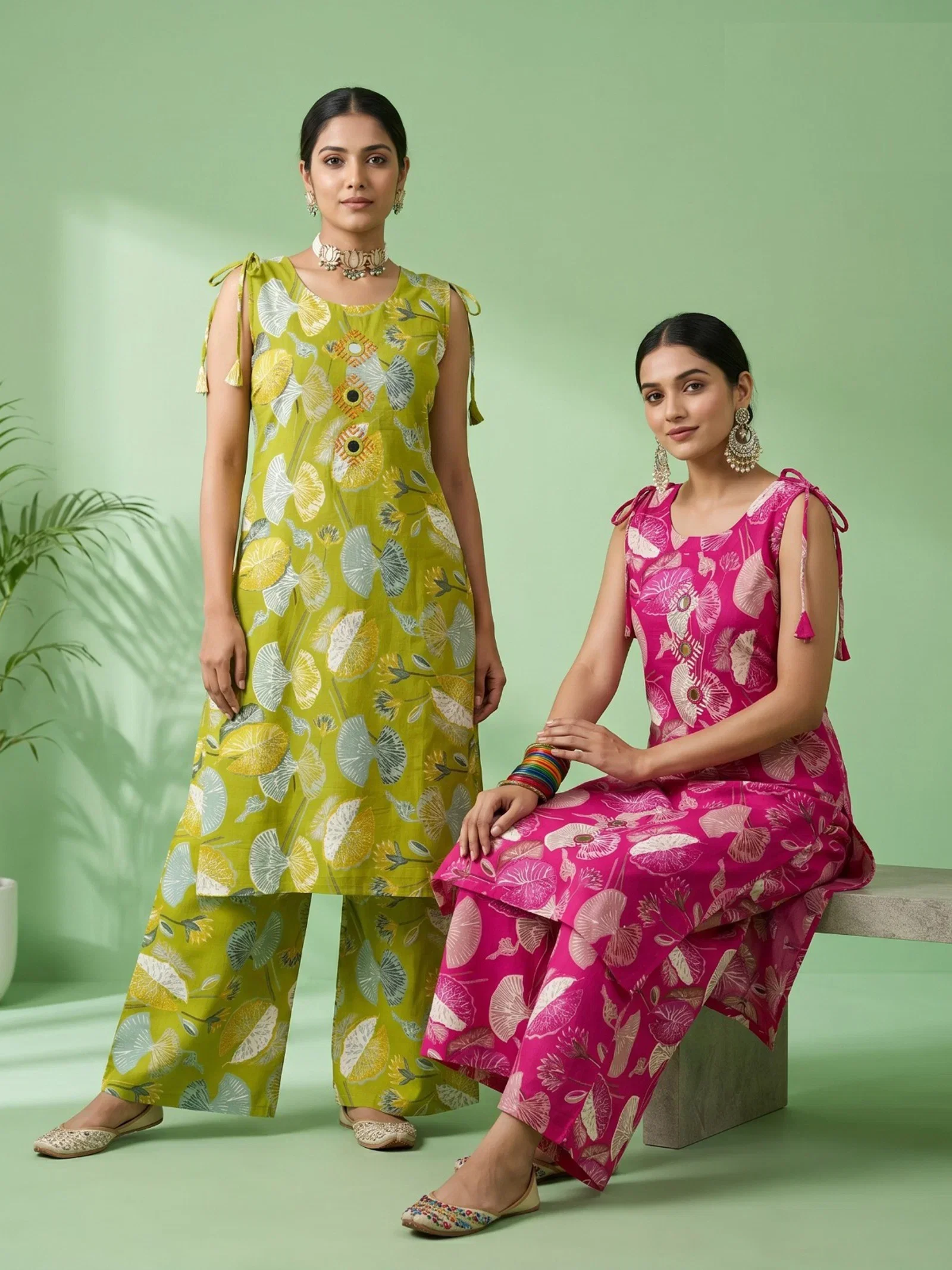 Beautiful Naisha K 959 Vertican Discharge Printed Kurti With Bottom Wholesale 2026