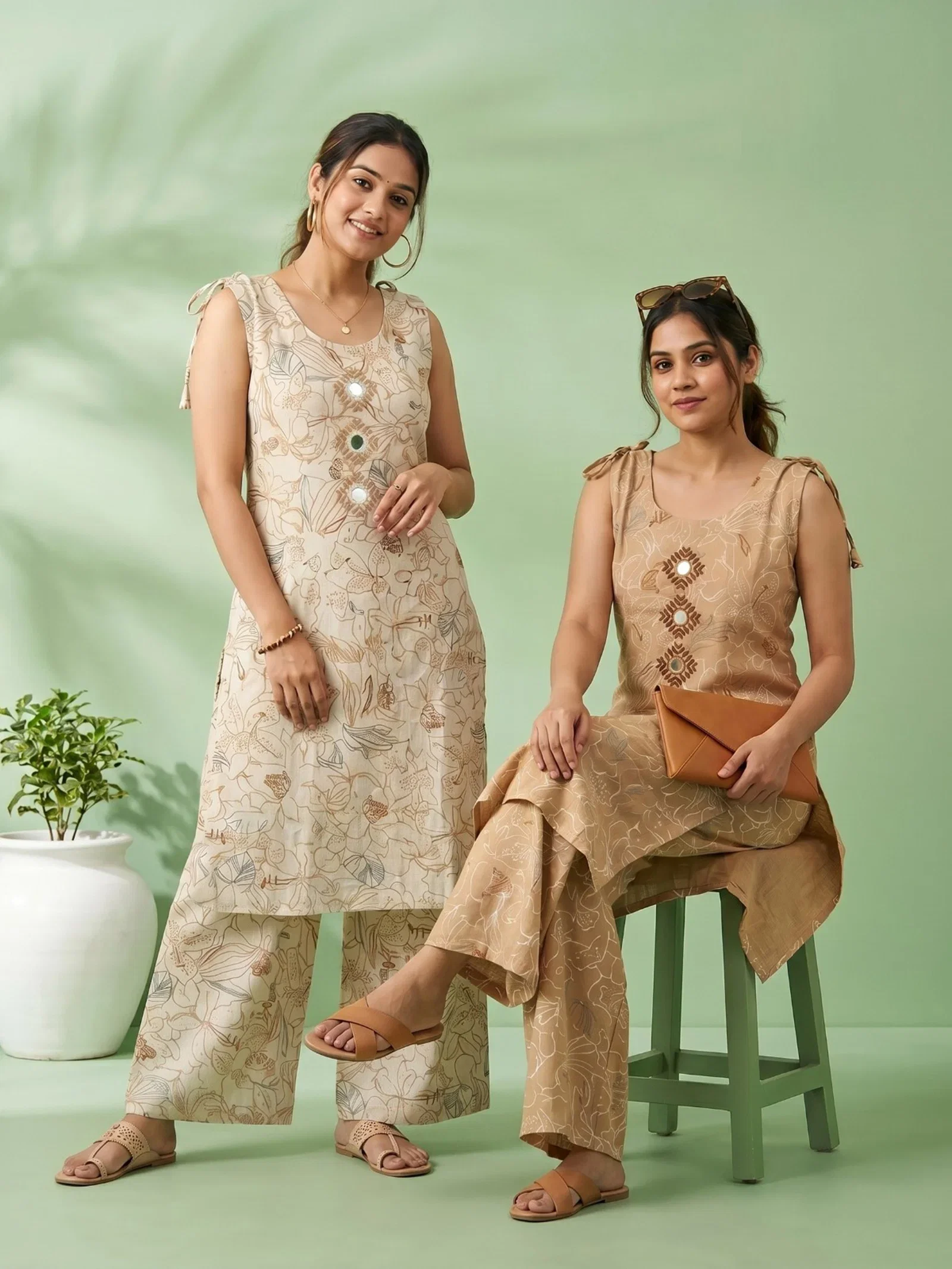 Beautiful Naisha K 959 Vertican Discharge Printed Kurti With Bottom Wholesale 2026