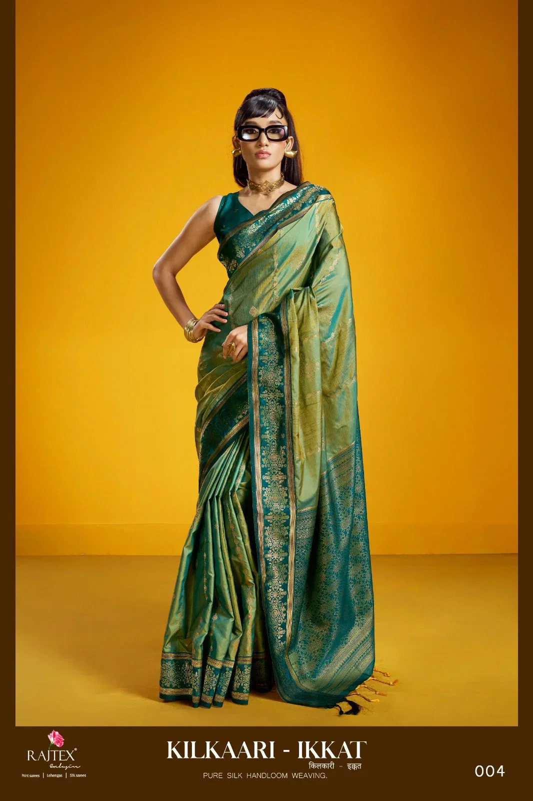 Latest Rajtex Kilkaari Ikkat Pure Silk Handloom Weaving Saree Collection Wholesale 2026