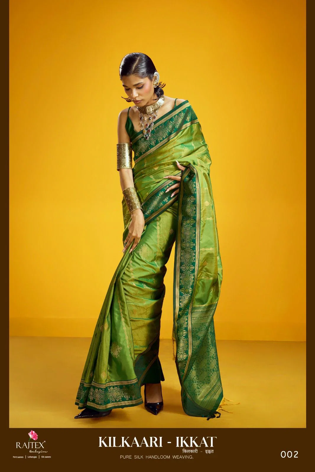 Latest Rajtex Kilkaari Ikkat Pure Silk Handloom Weaving Saree Collection Wholesale 2026