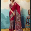 Rajtex Pure Ajrakh 034 Modal Satin Ajrakh Printed Saree Collection Wholesale