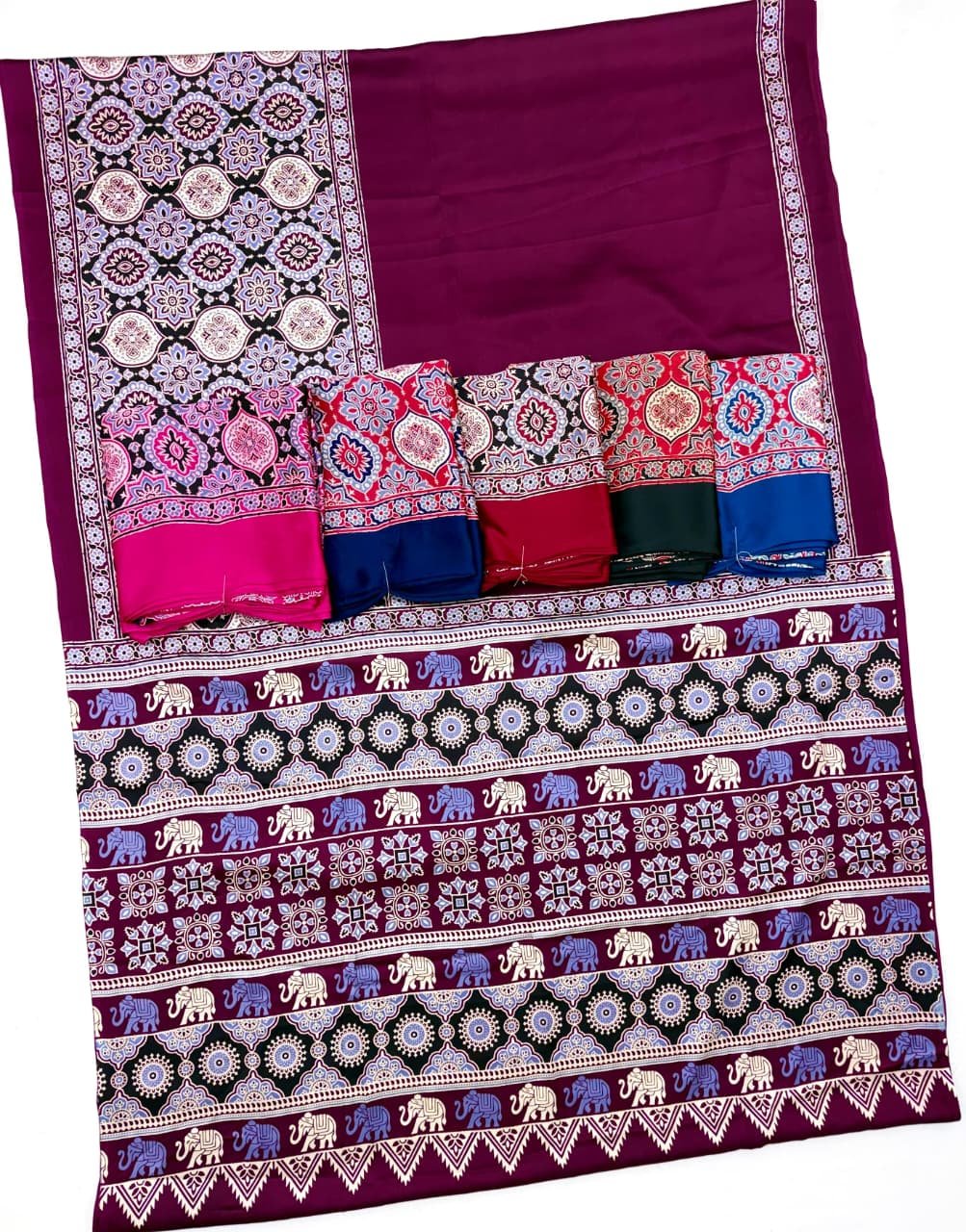 Buy Rajtex Pure Ajrakh 034 Modal Satin Ajrakh Printed Saree Collection Wholesale 2026