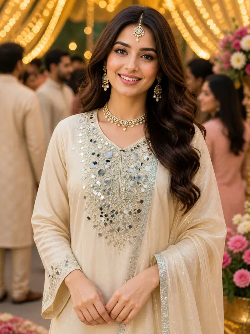 Latest Mrudangi Janki Premium Silk Hand Mirror Worked Salwar Kameez Collection Wholesale 2026