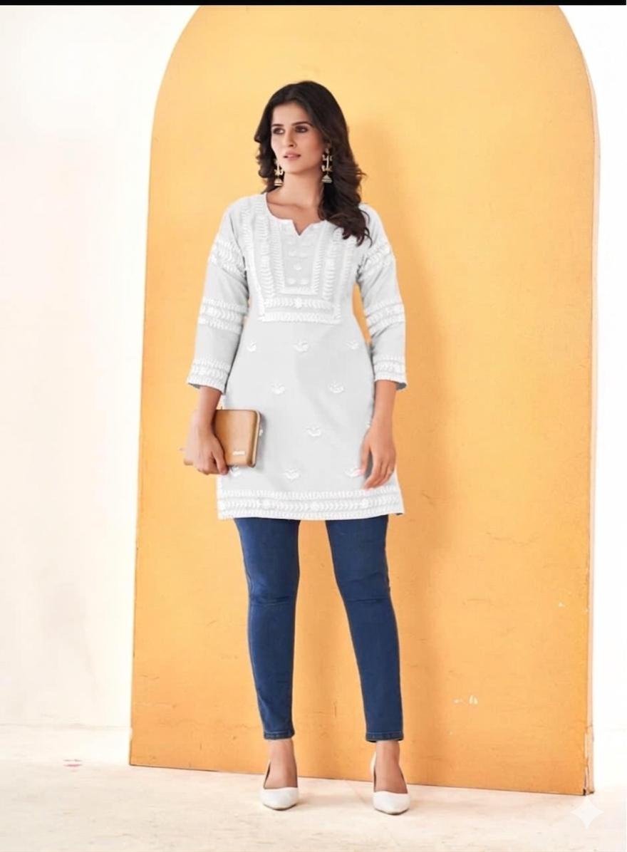 Lekha Sal 31 Heavy Rayon Embroidery Work Top Wholesale