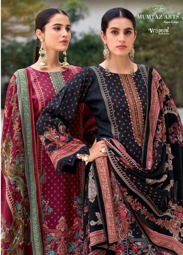 Mumtaz Arts Rosella Viscose Jam Discharge Printed Dress Material Wholesale
