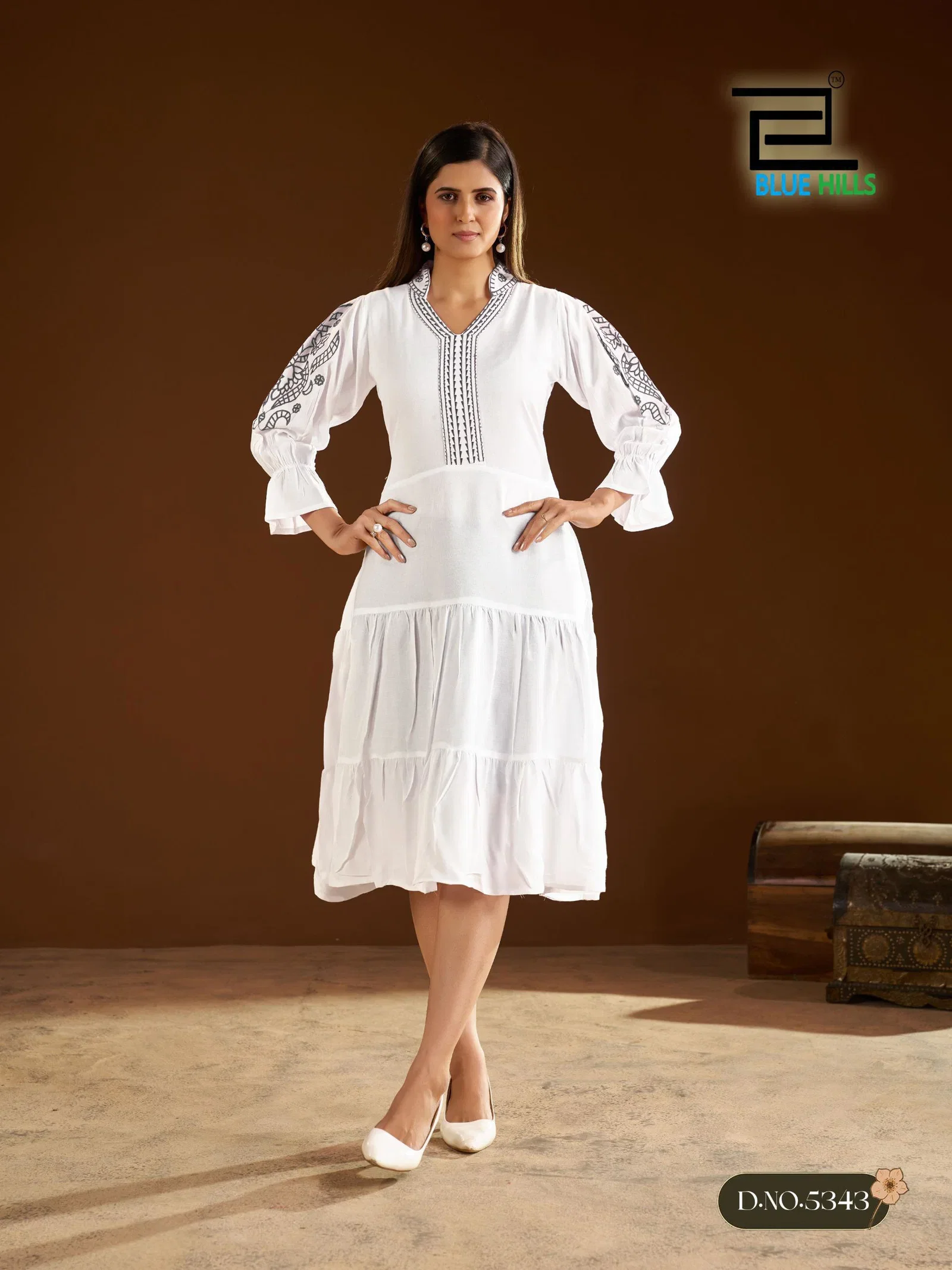 Beautiful Blue Hills Anna Rayon Embroidered Kurti Collection Wholesale 2026