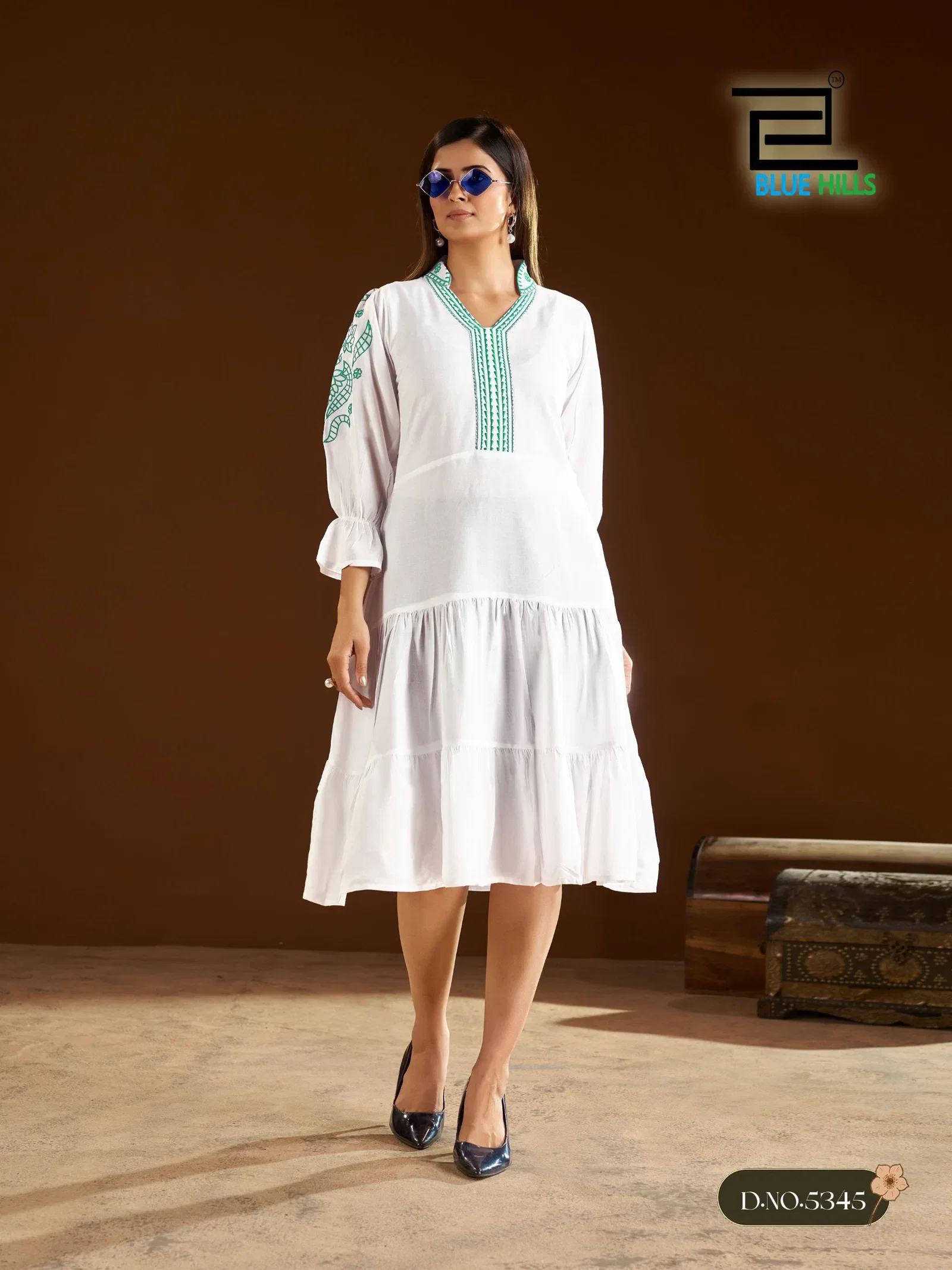 Beautiful Blue Hills Anna Rayon Embroidered Kurti Collection Wholesale 2026