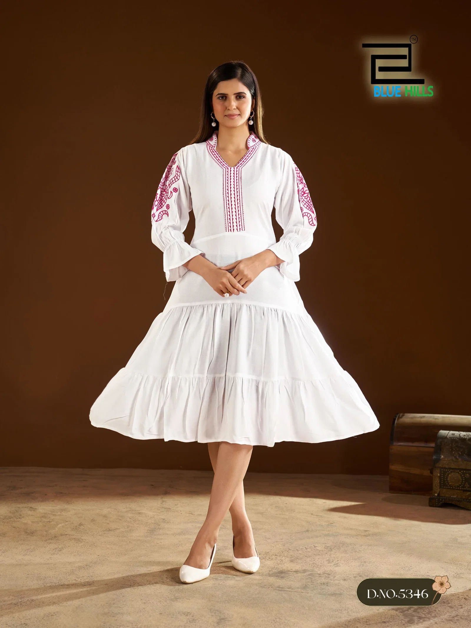 Beautiful Blue Hills Anna Rayon Embroidered Kurti Collection Wholesale 2026