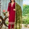 Stylish Aanchi Sunlight Vichitra Silk Embroidered Kurti With Bottom Dupatta Wholesale 2026