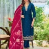 Buy Aanchi Plus Sunlight Vichitra Silk Embroidered Kurti With Bottom Dupatta Wholesale 2026