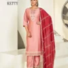 Latest Aanchi Kitty Vichitra Silk Embroidered Kurti With Bottom Dupatta Wholesale 2026