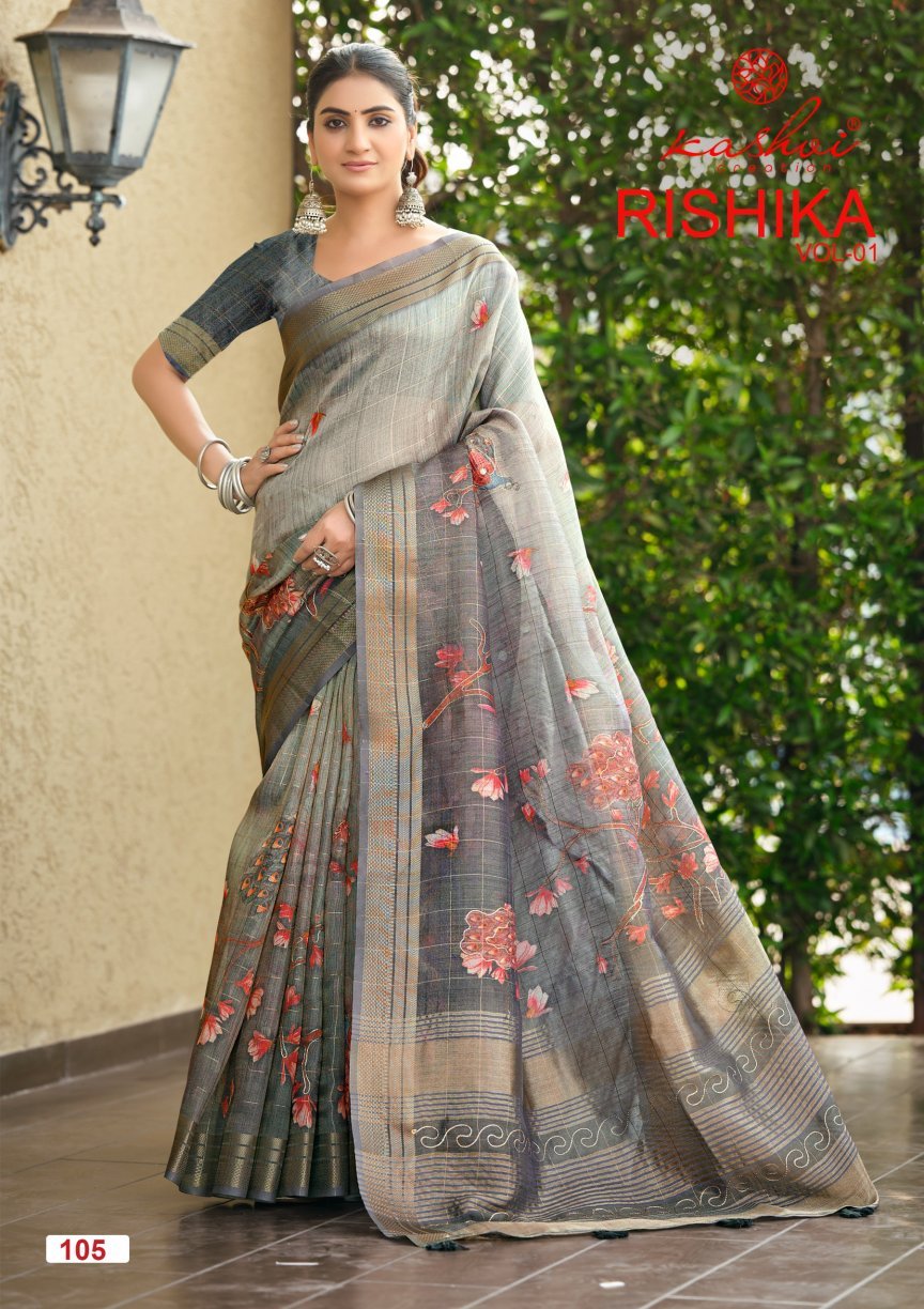 Launching Kashvi Rishika Vol 1 Khadi Checks Digital Printed Saree Wholesale 2026