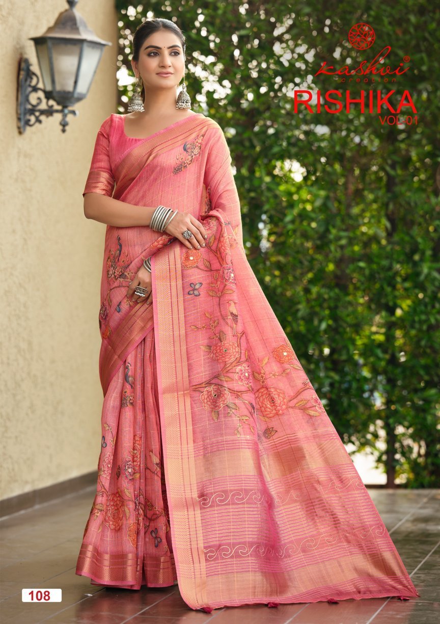 Launching Kashvi Rishika Vol 1 Khadi Checks Digital Printed Saree Wholesale 2026