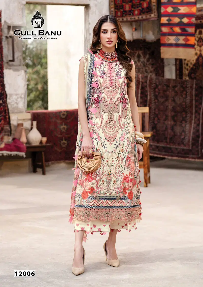Launching Gull A Ahmed Gull Banu Vol 12 Cambridge Printed Karachi Dress Material Wholesale 2026