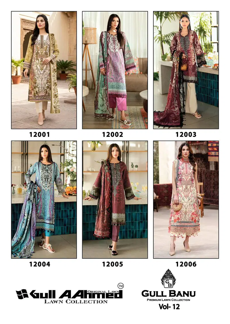 Launching Gull A Ahmed Gull Banu Vol 12 Cambridge Printed Karachi Dress Material Wholesale 2026