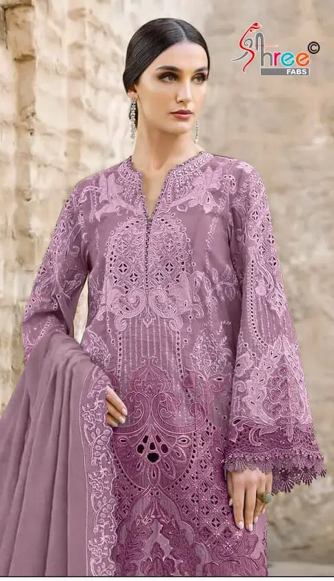 Shree Sf 5615 A To D Chiffon Embroidered Salwar Kameez Wholesale