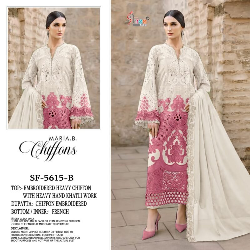 Stylish Shree Sf 5615 A To D Chiffon Embroidered Salwar Kameez Wholesale 2026