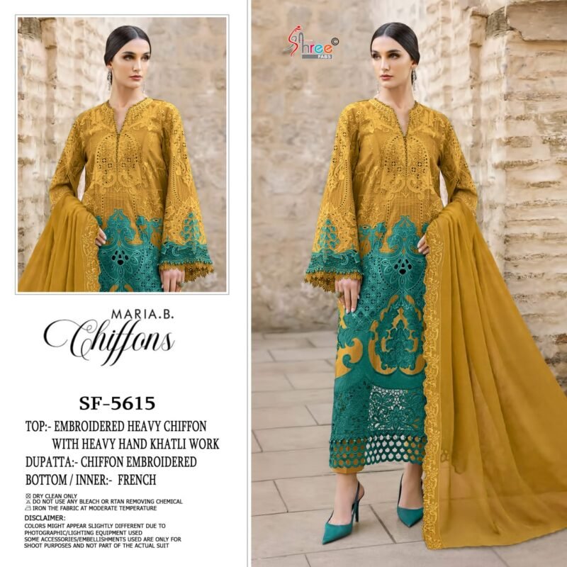 Stylish Shree Sf 5615 A To D Chiffon Embroidered Salwar Kameez Wholesale 2026