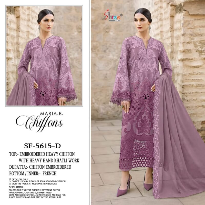 Stylish Shree Sf 5615 A To D Chiffon Embroidered Salwar Kameez Wholesale 2026