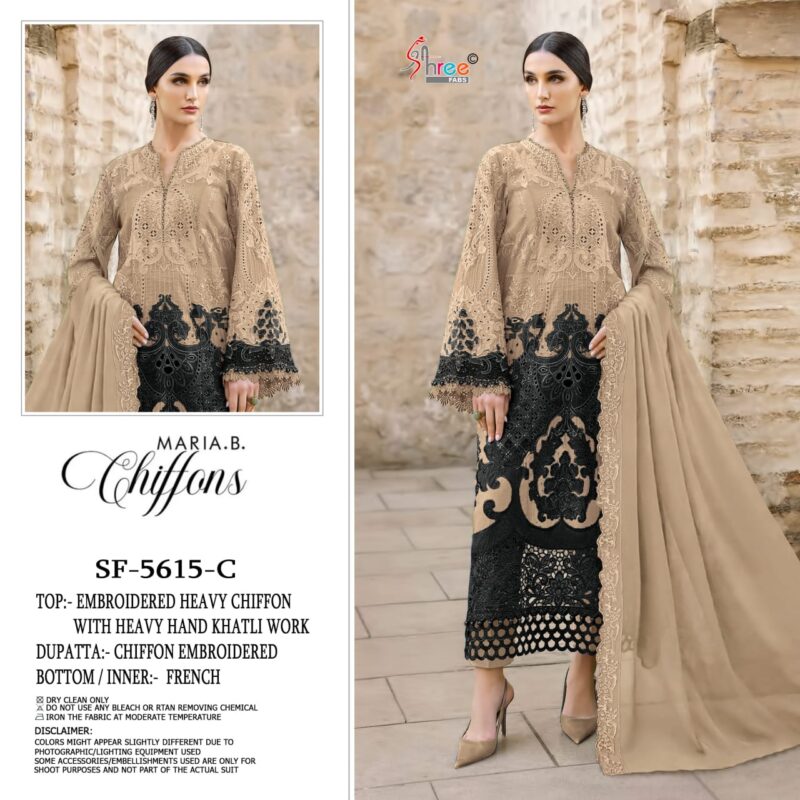 Stylish Shree Sf 5615 A To D Chiffon Embroidered Salwar Kameez Wholesale 2026