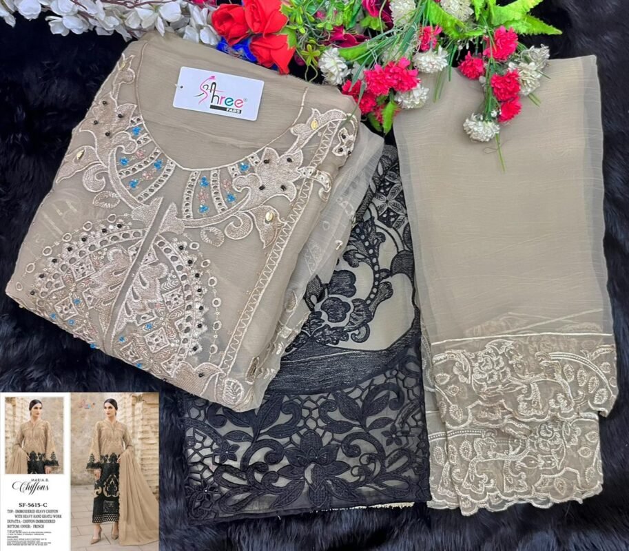 Stylish Shree Sf 5615 A To D Chiffon Embroidered Salwar Kameez Wholesale 2026