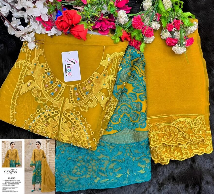 Stylish Shree Sf 5615 A To D Chiffon Embroidered Salwar Kameez Wholesale 2026