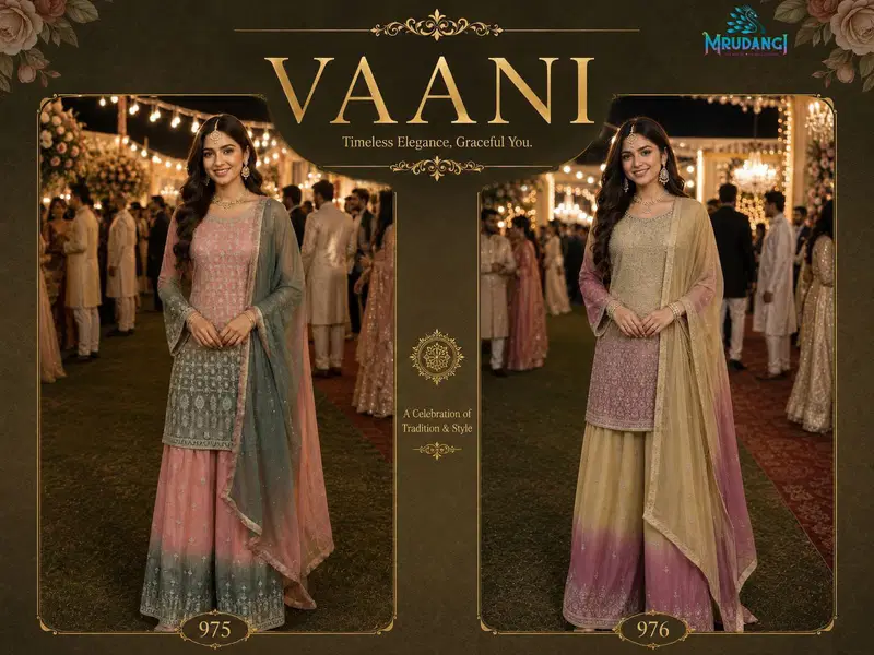 Latest Mrudangi Vaani Georgette Embroidered Salwar Kameez Collection Wholesale 2026