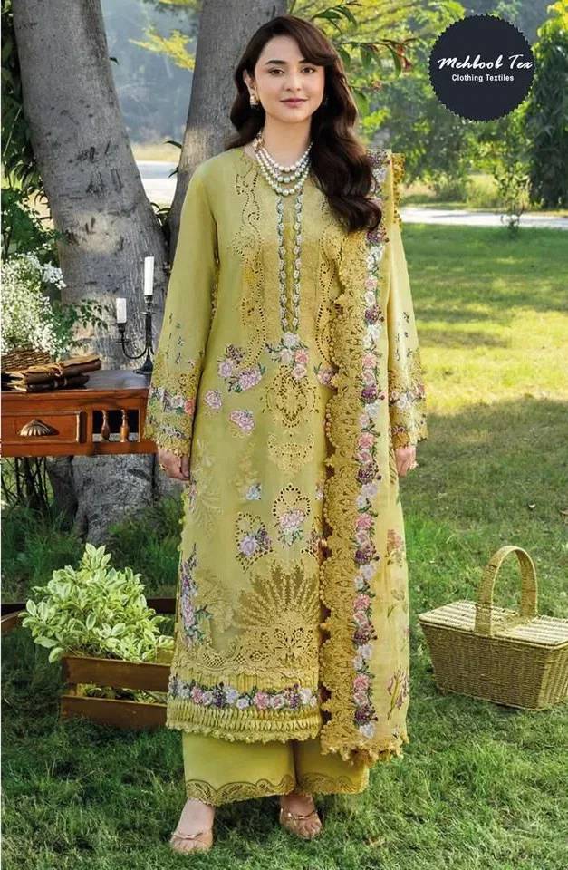 Mehboob Tex 2025 And 2026 Cambric Cotton Embroidered Salwar Kameez Wholesale