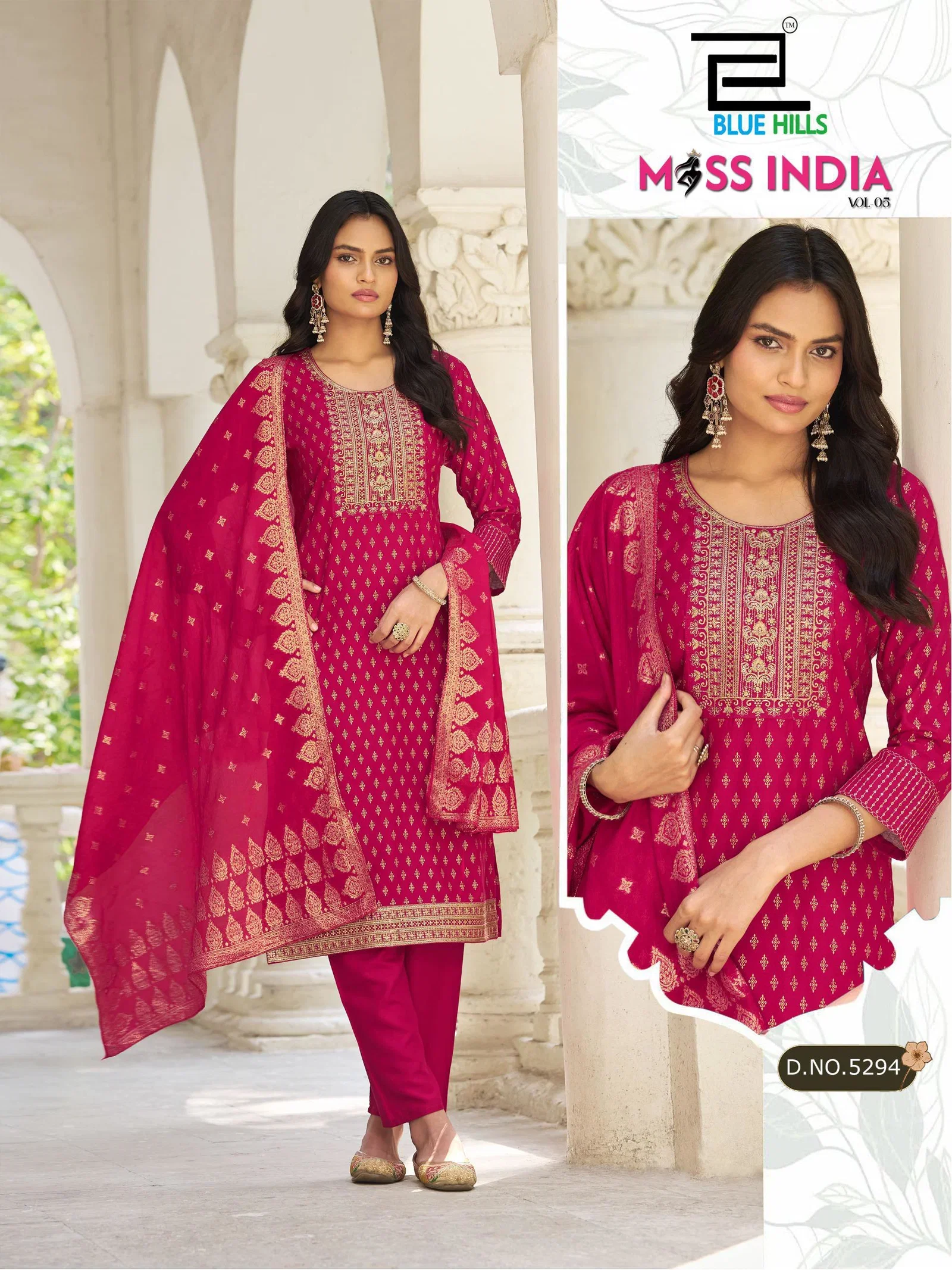 Beautiful Blue Hills Miss India Vol 5 Plus Size Rayon Foil Printed Kurti With Bottom Dupatta Wholesale 2026