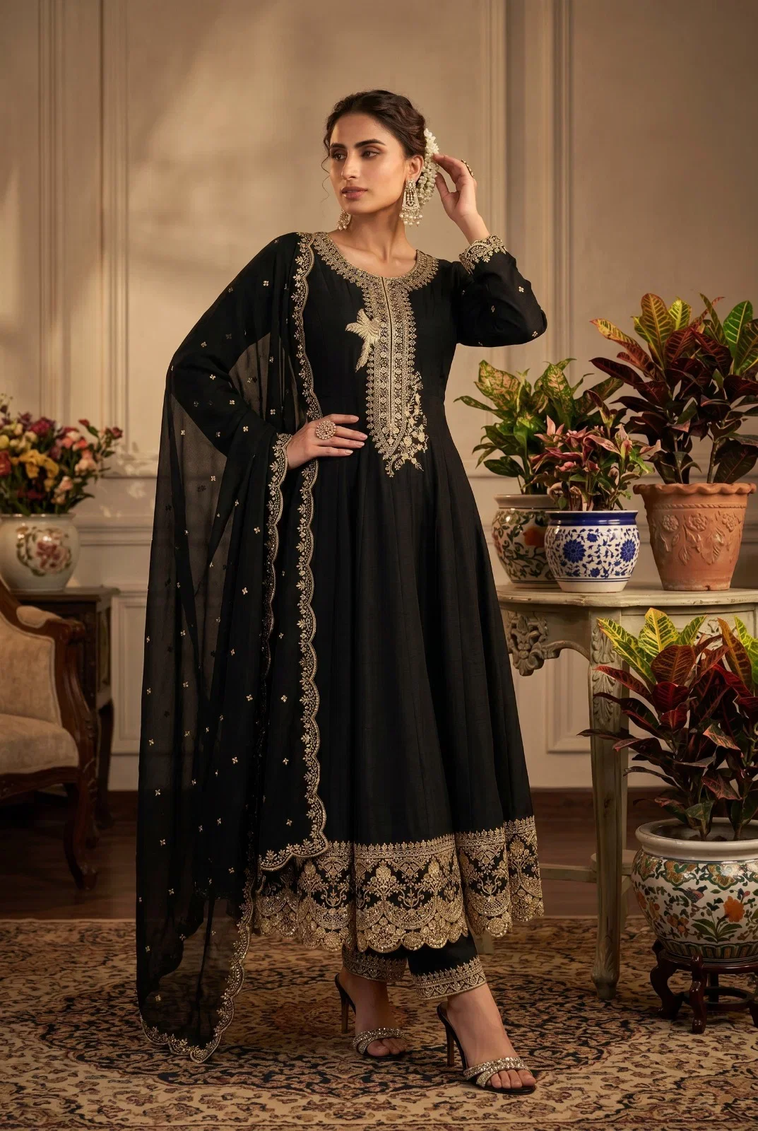 Stylish Roohaa Vol 20 Silk Embroidered Gown With Bottom Dupatta Wholesale 2026