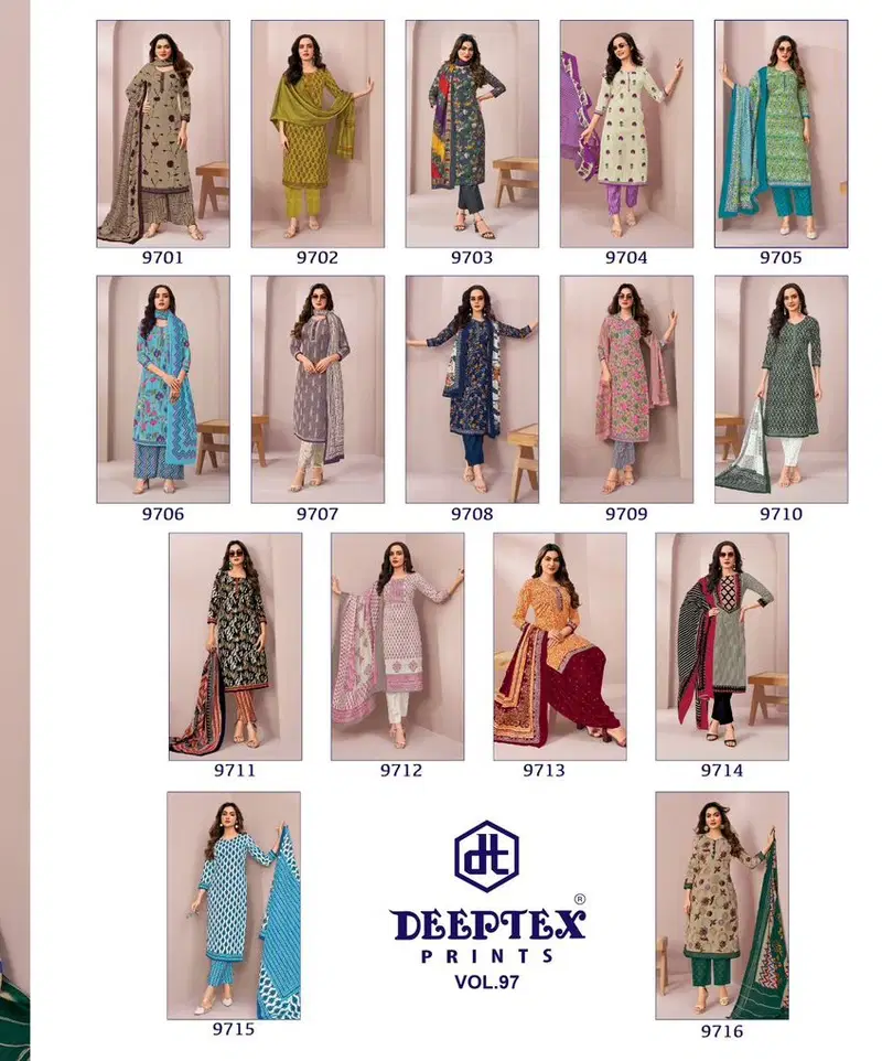 Buy Deeptex Miss India Vol 97 Lawn Cotton Fancy Dress Material Collection Wholesale 2026