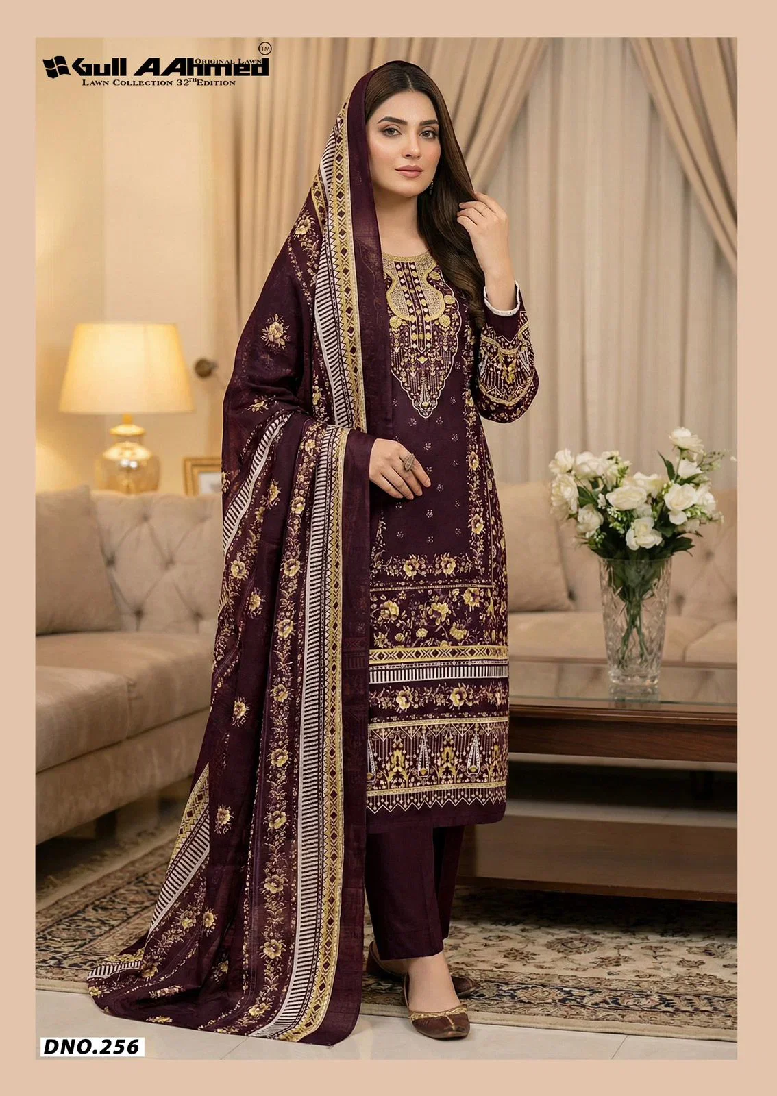 Gull A Ahmed Lawn Collection Vol 32 Cotton Karachi Dress Material Wholesale