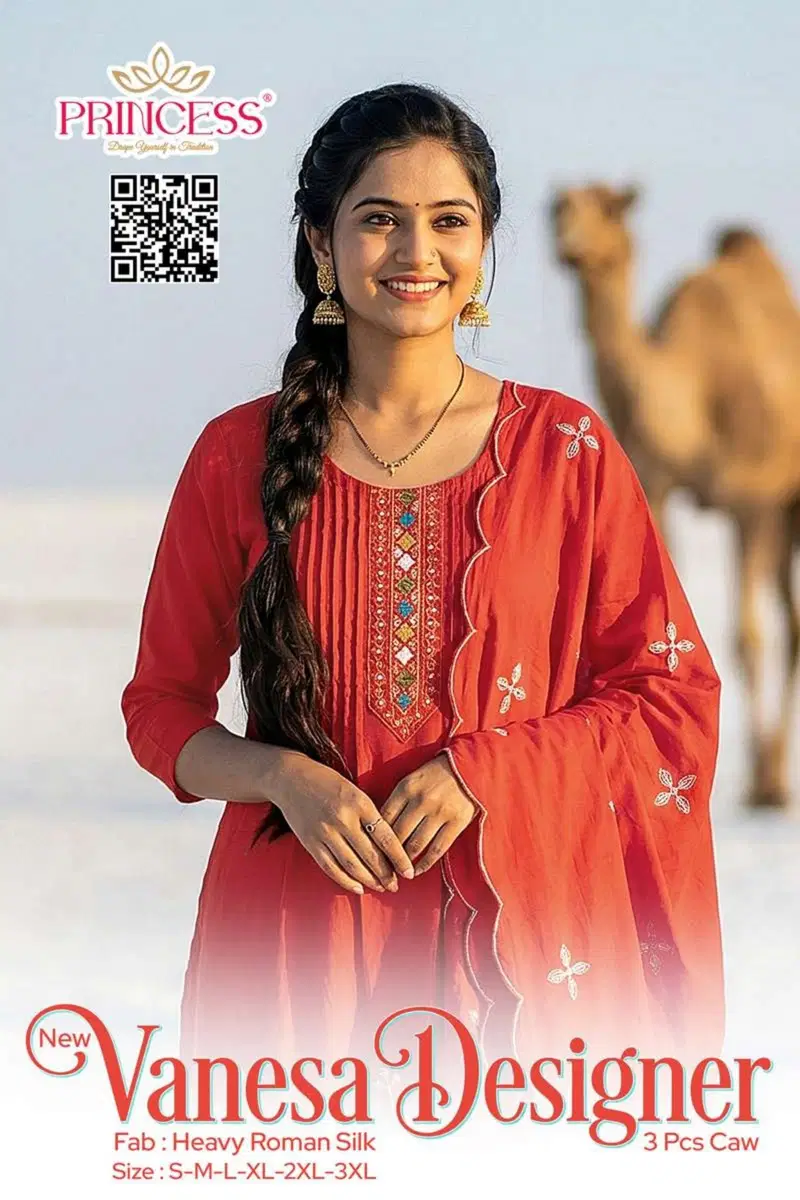Princess Vanesa Designer Roman Silk Kurti Set Collection Wholesale