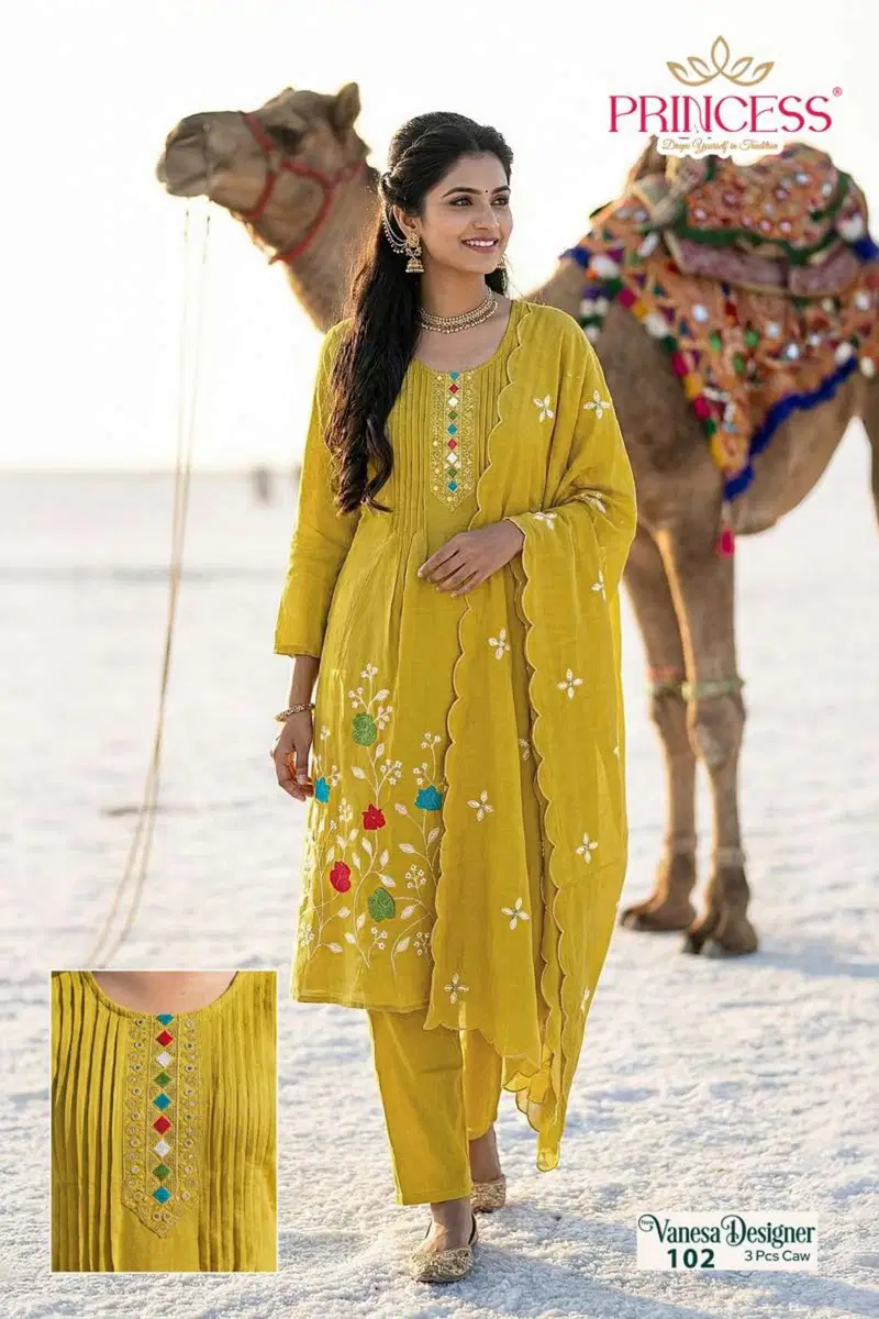 Launching Princess Vanesa Designer Roman Silk Kurti Set Collection Wholesale 2026