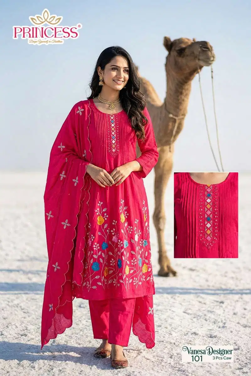 Launching Princess Vanesa Designer Roman Silk Kurti Set Collection Wholesale 2026