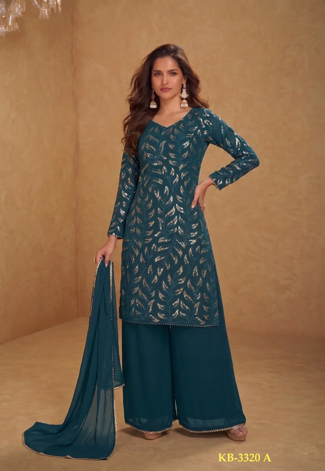 Launching Kb Super Hit 3320 Georgette Sequence Worked Salwar Kameez Collection Wholesale 2026