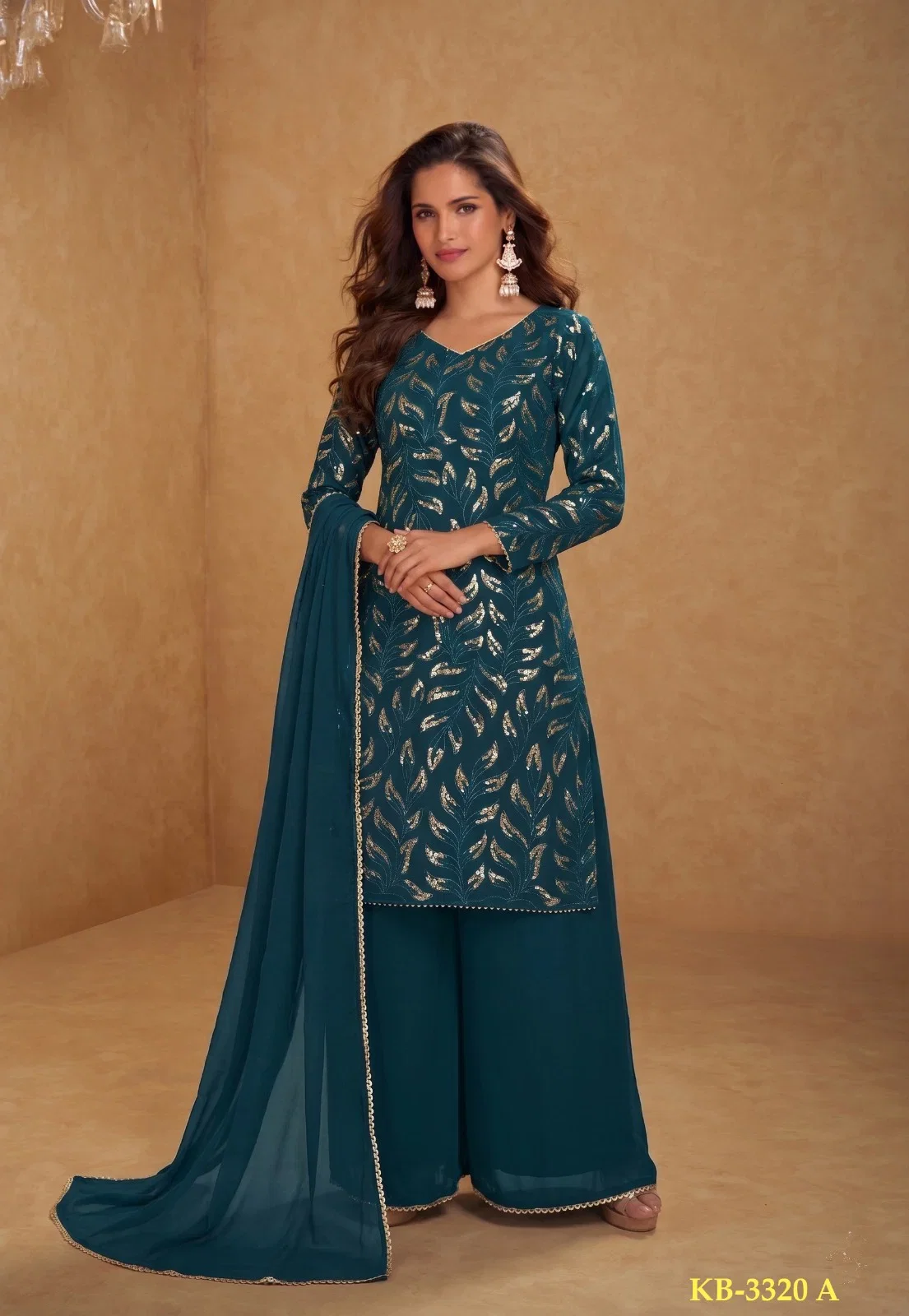 Launching Kb Super Hit 3320 Georgette Sequence Worked Salwar Kameez Collection Wholesale 2026