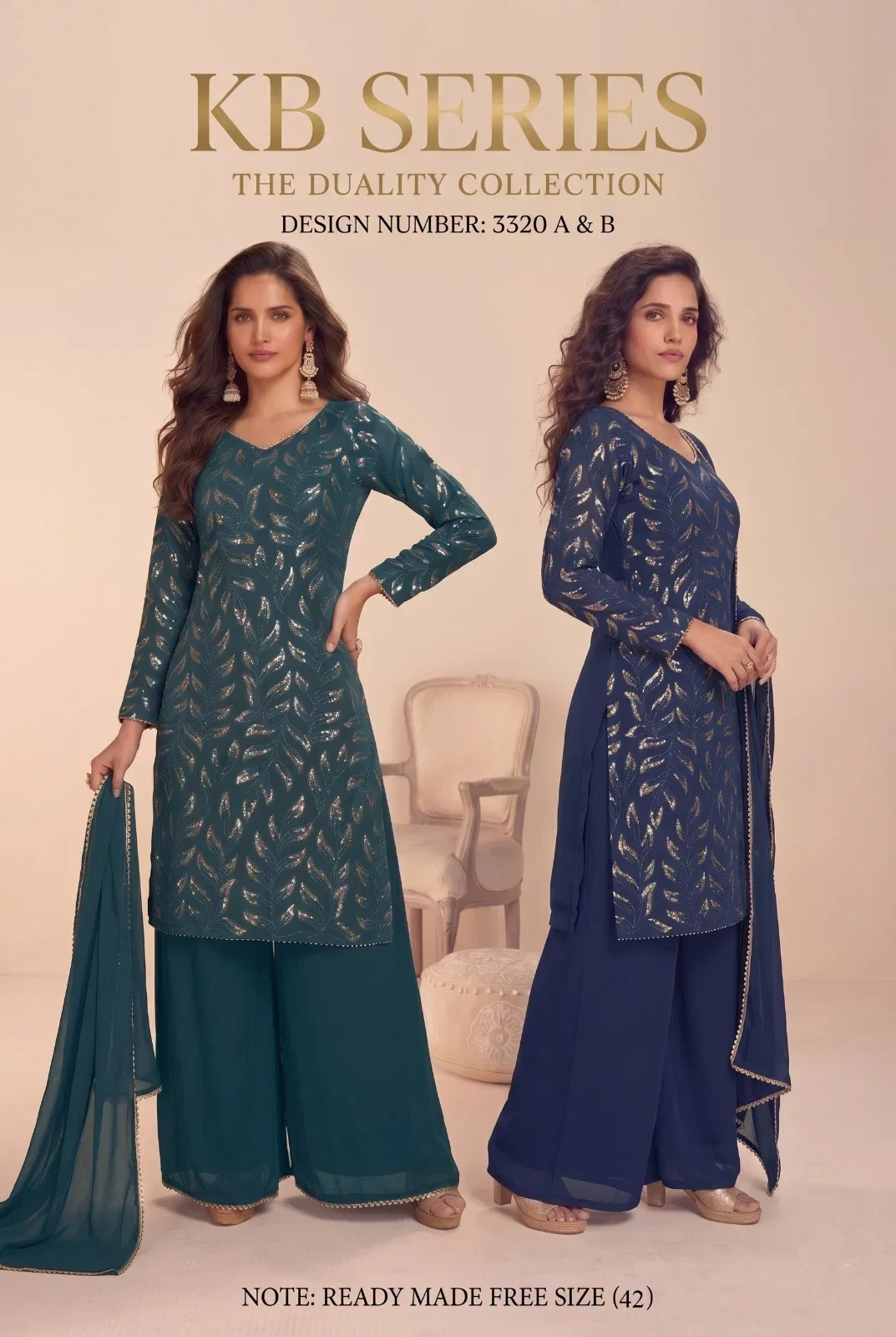 Launching Kb Super Hit 3320 Georgette Sequence Worked Salwar Kameez Collection Wholesale 2026