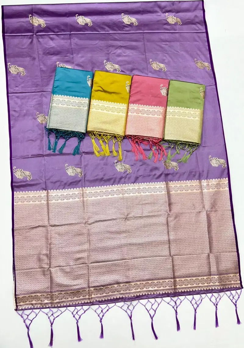 Rajtex Kanthkala Tiger Satin Handloom Weaving Silk Saree Collection Wholesale
