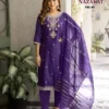 Stylish Nazakat Vol 1 By Diya Trends Barlin Embroidered Kurti With Bottom Dupatta Wholesale 2026