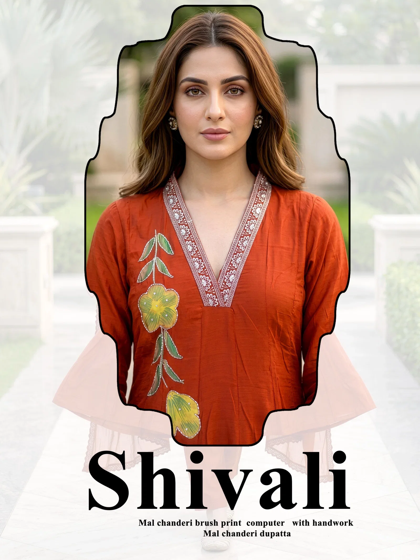 Shivali Vol 2 Mul Chanderi Handworked Kurti With Bottom Dupatta Wholesale