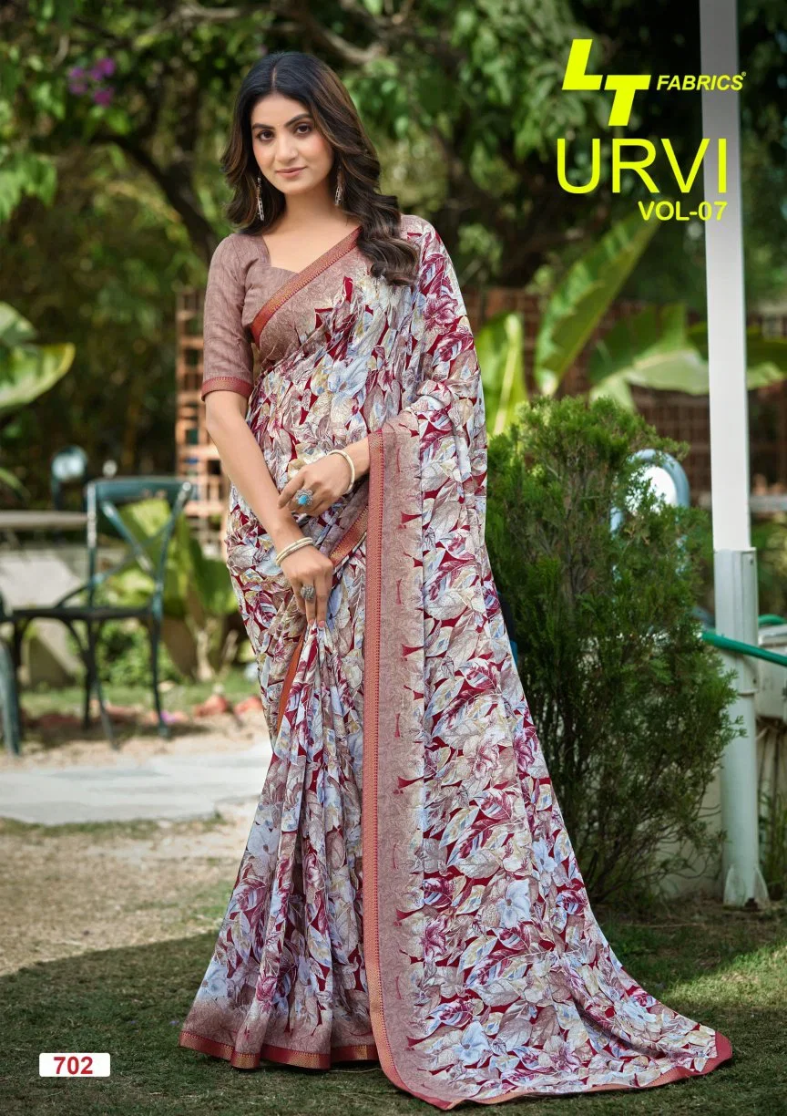 Latest Lt Urvi Vol 7 Micro Printed Saree Collection Wholesale 2026