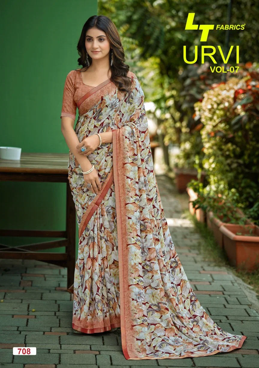 Latest Lt Urvi Vol 7 Micro Printed Saree Collection Wholesale 2026