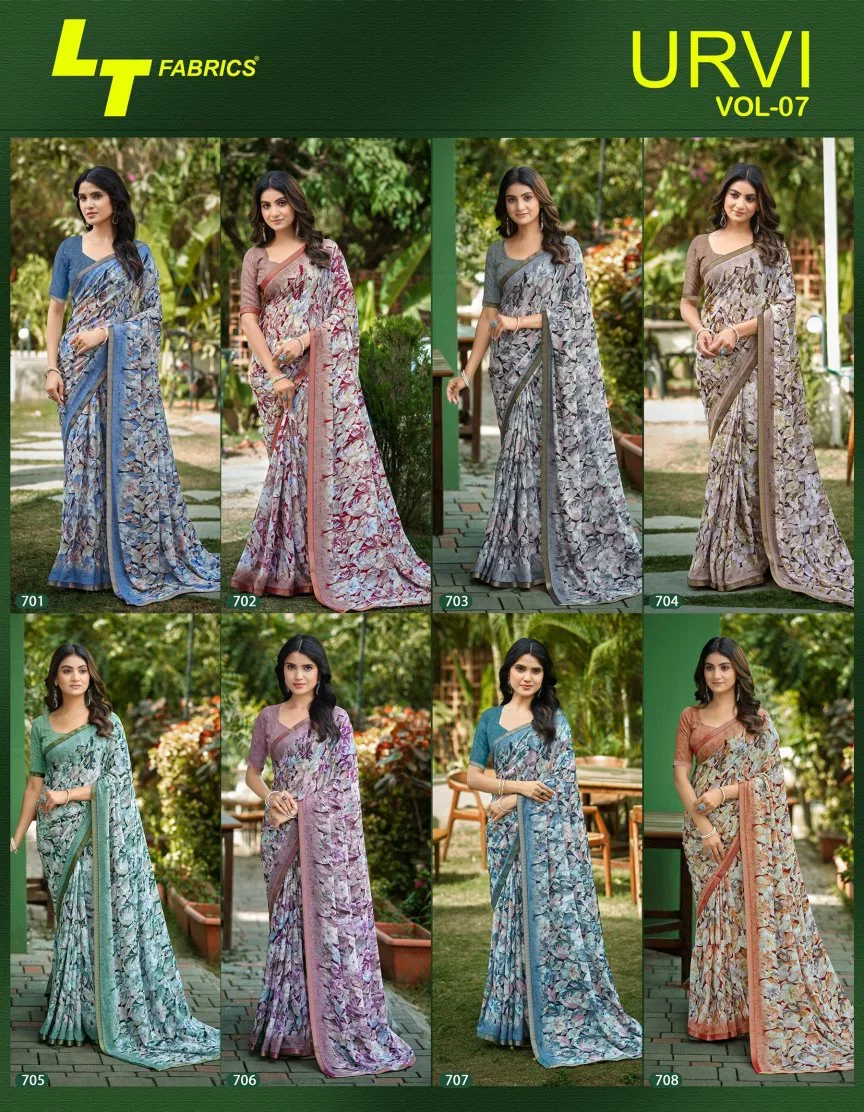 Latest Lt Urvi Vol 7 Micro Printed Saree Collection Wholesale 2026