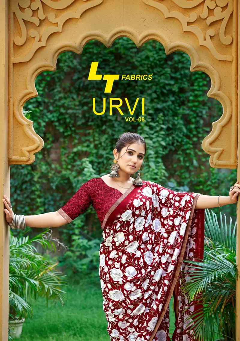 Lt Urvi Vol 8 Micro Printed Saree Collection Wholesale