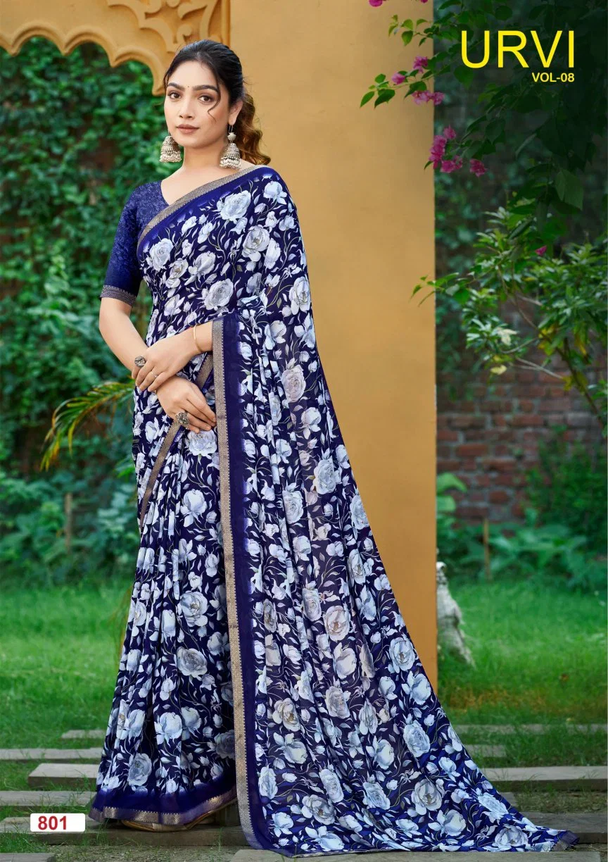 Stylish Lt Urvi Vol 8 Micro Printed Saree Collection Wholesale 2026