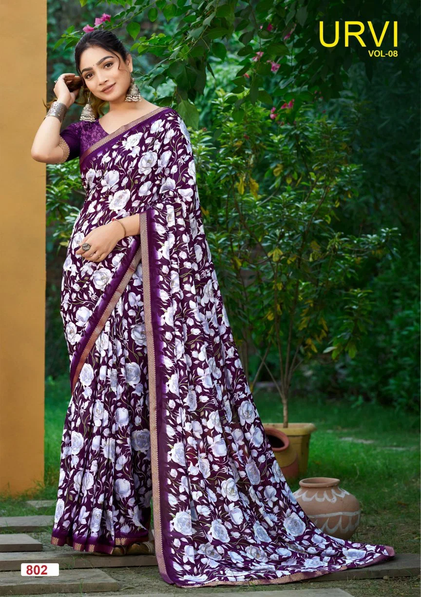 Stylish Lt Urvi Vol 8 Micro Printed Saree Collection Wholesale 2026